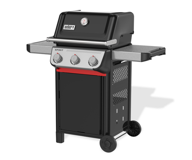 Barbecue gaz Good Spirit E-310 Weber avec un chariot équipé de 2 roues et 2 pieds